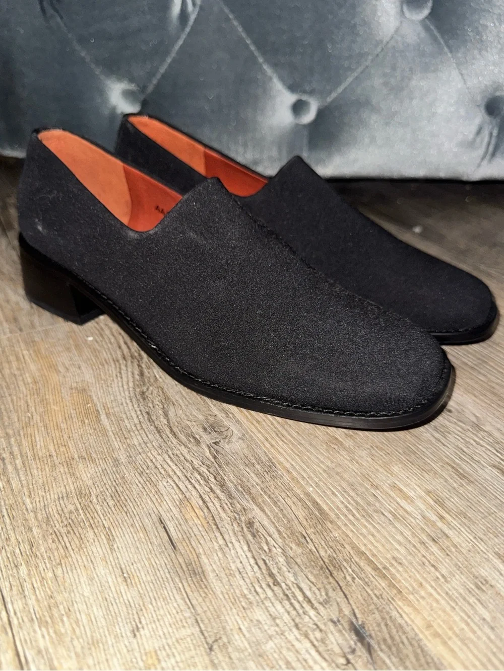 Donald J. Pliner Black Minimalist Slip-On Loafers Shooties Women's Size 5.5